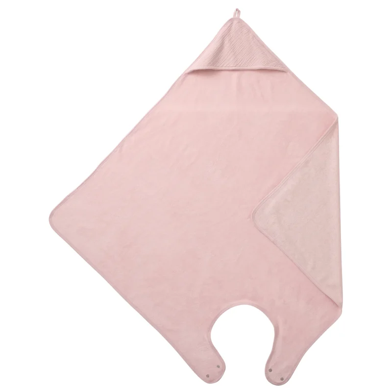 Cape de bain tablier en bambou et gaze Pétale