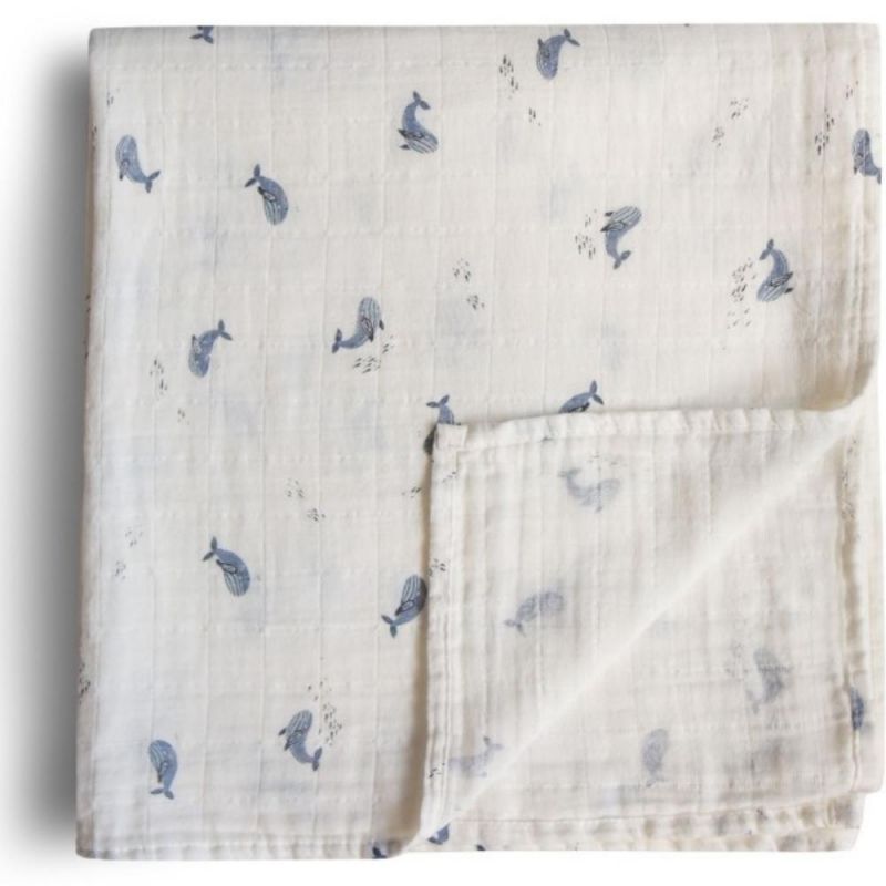 Maxi lange en coton bio Baleine l Mushie