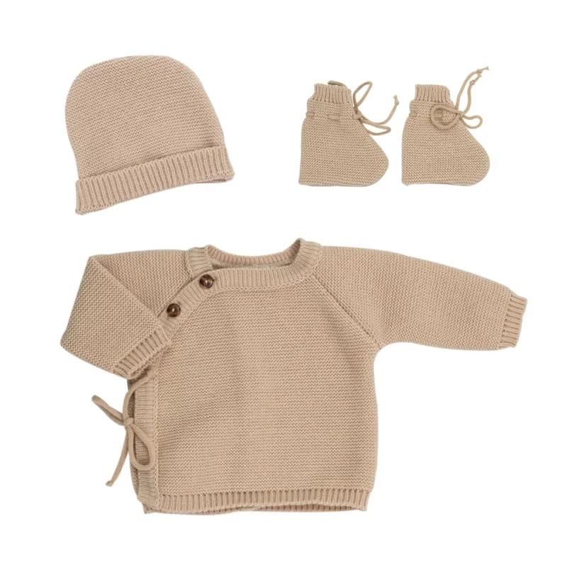 Ensemble en Maille bébé -  0/1 mois  l Biscuit
