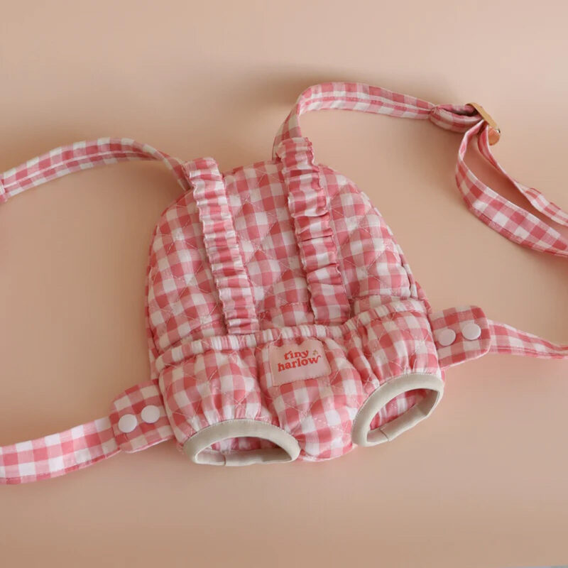 Porte-bébé pour Poupée Tiny Harlow - Vichy Rose