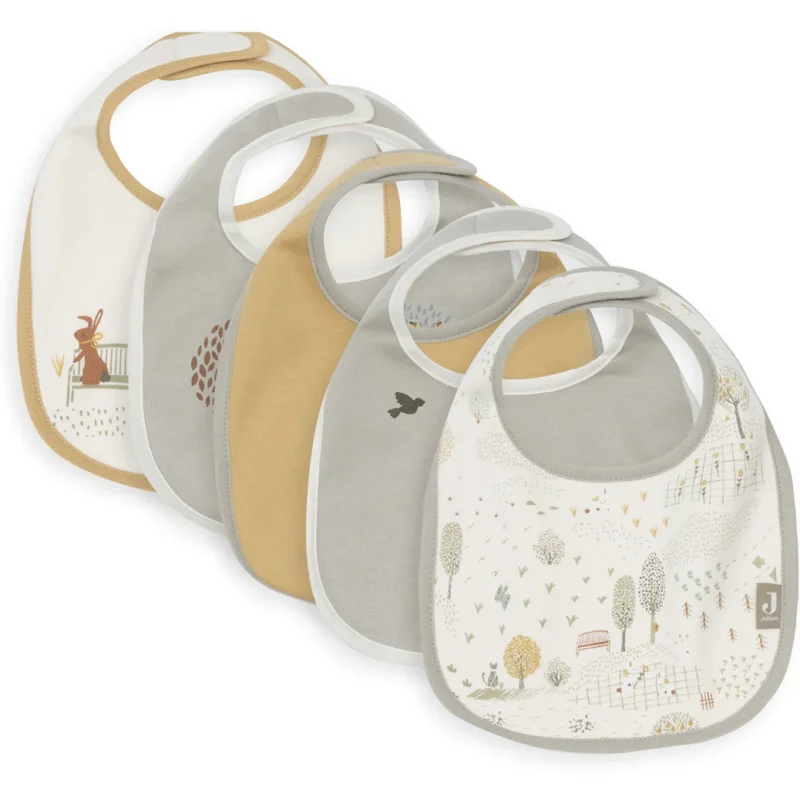 Bavoir Jersey Imperméable - Tiny Park - 5 Unités