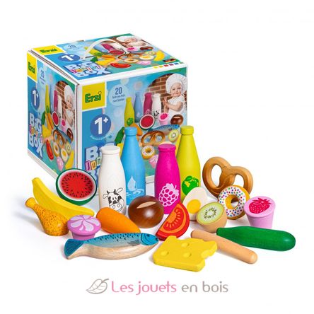 Dinette Big Box Junior - 20 aliments en bois - Erzi