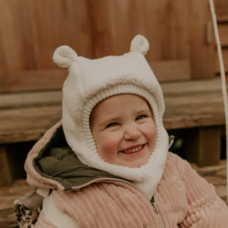 Cagoule bébé écrue