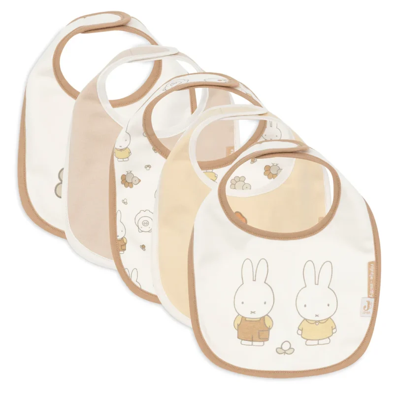 Bavoir Jersey Imperméable - Miffy Family Farm - 5 Unités