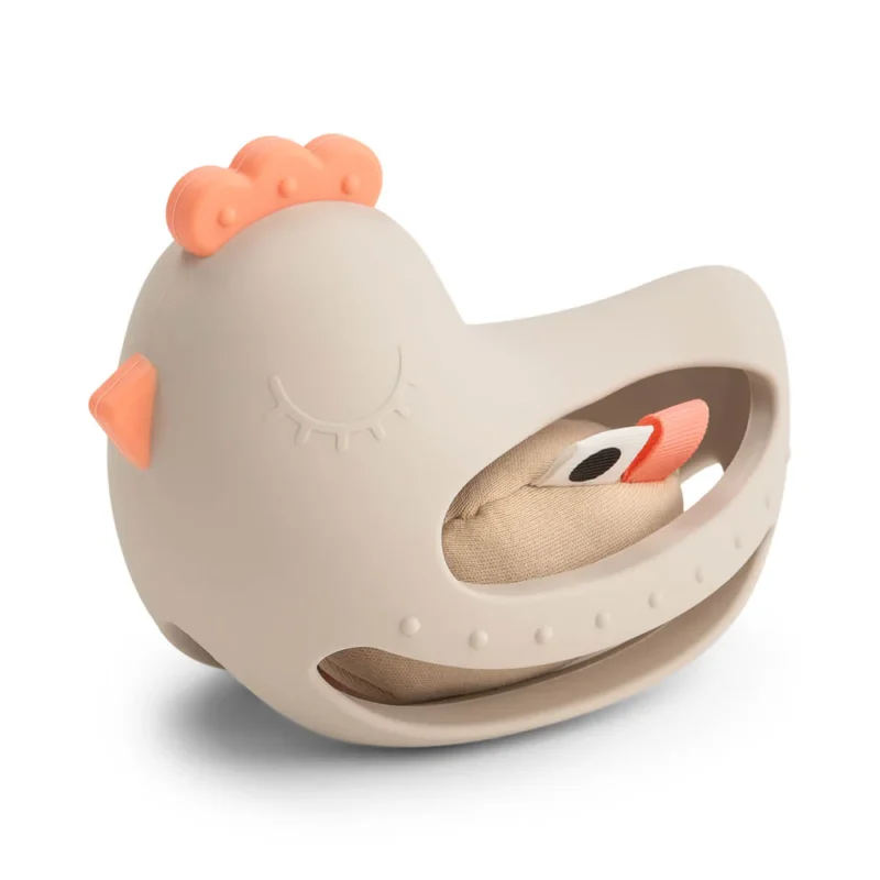 Jouet de préhension et de dentition avec hochet - Clucky - Sand