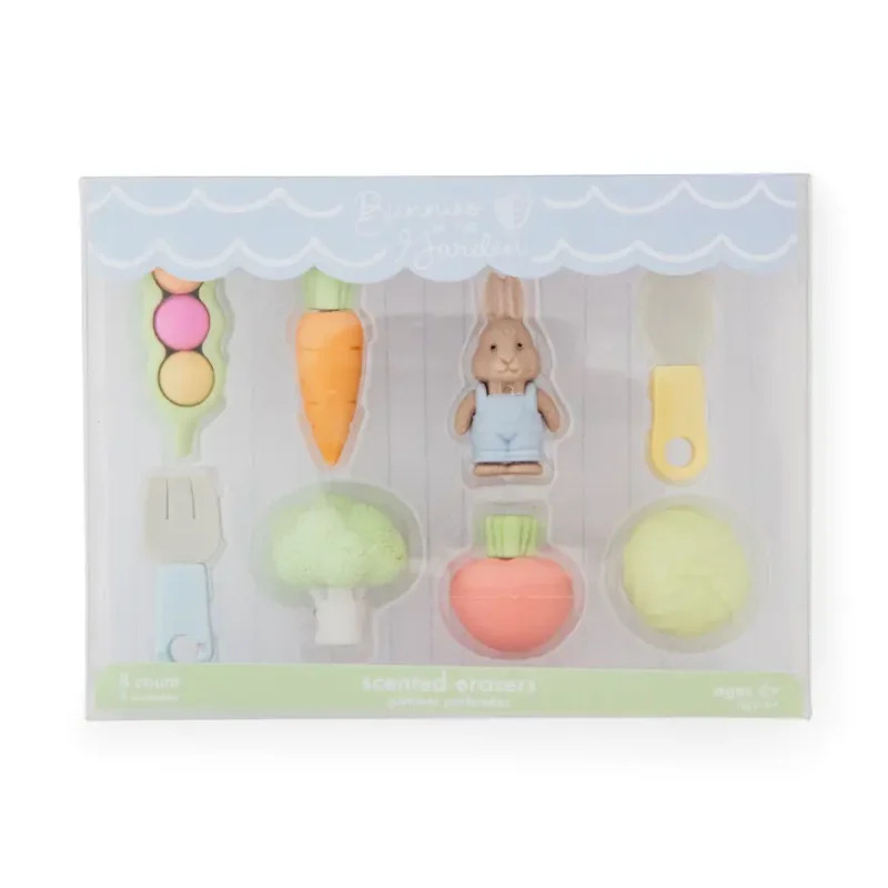 Set de gommes Lapins dans le jardin