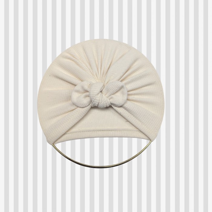 Turban | Écru cotelé