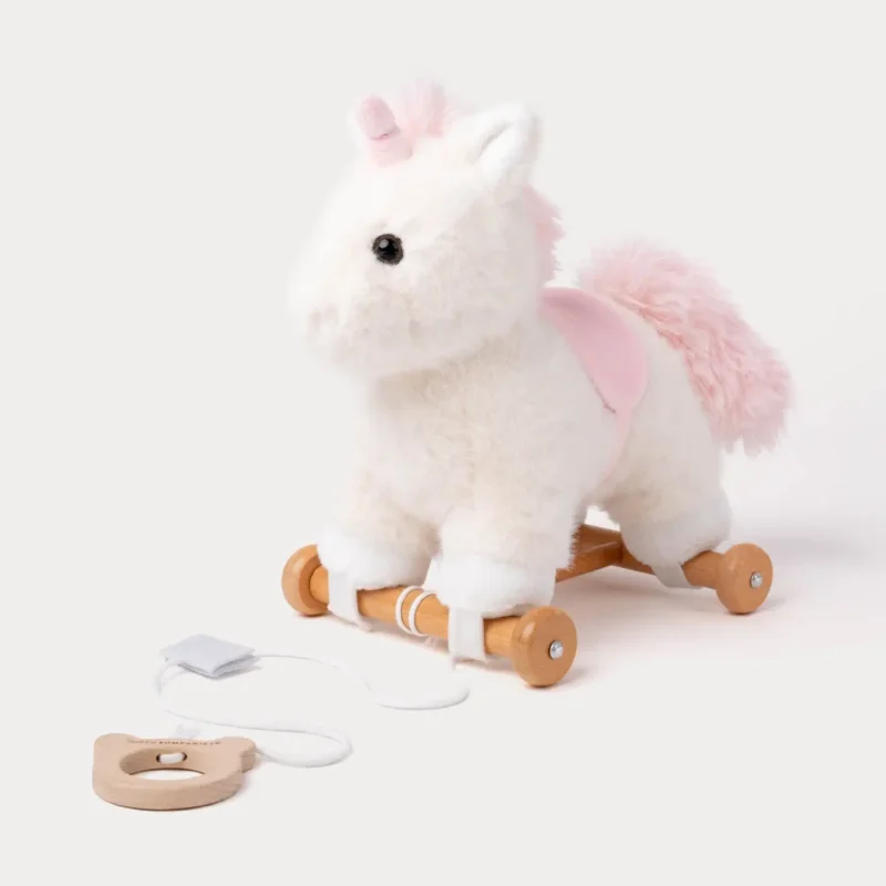 Licorne sur Roulette l jouet a tirer