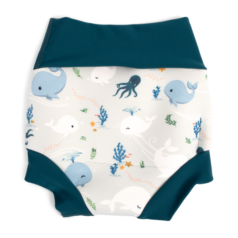 Maillot couche intégré anti UV l Baleines