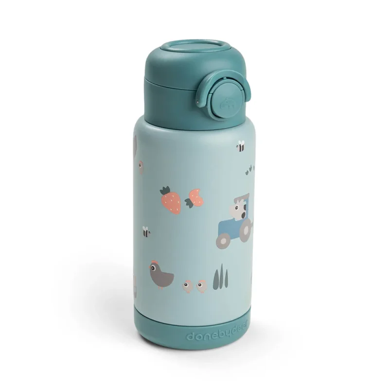 Gourde isotherme Tiny Farm l Bleu