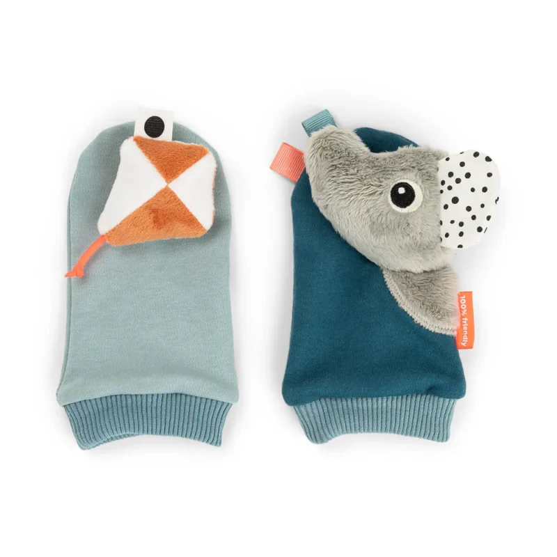 Chaussettes à hochet - Terrain de jeux - Bleu