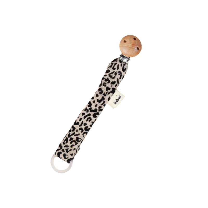 Attache Tetine Bebel l Leopard Beige