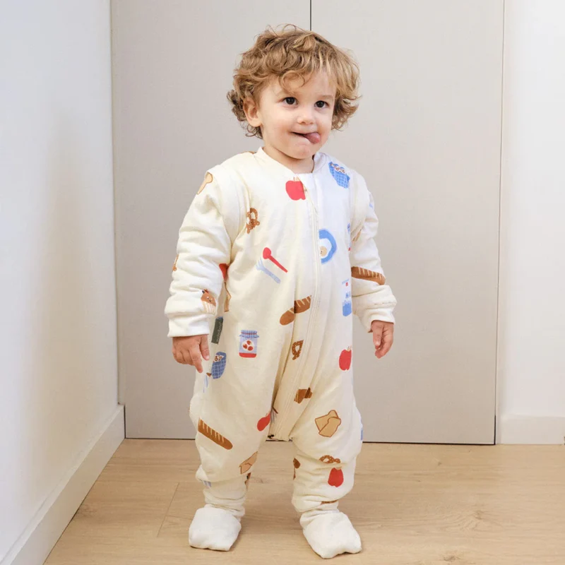 Gigoteuse à pieds avec manches et chaussettes antidérapantes - Good morning- TOG 1