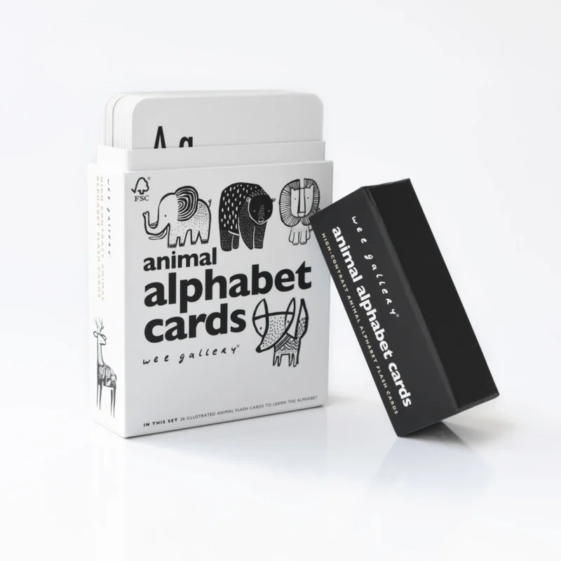 Cartes Contrastés Alphabet l Animaux