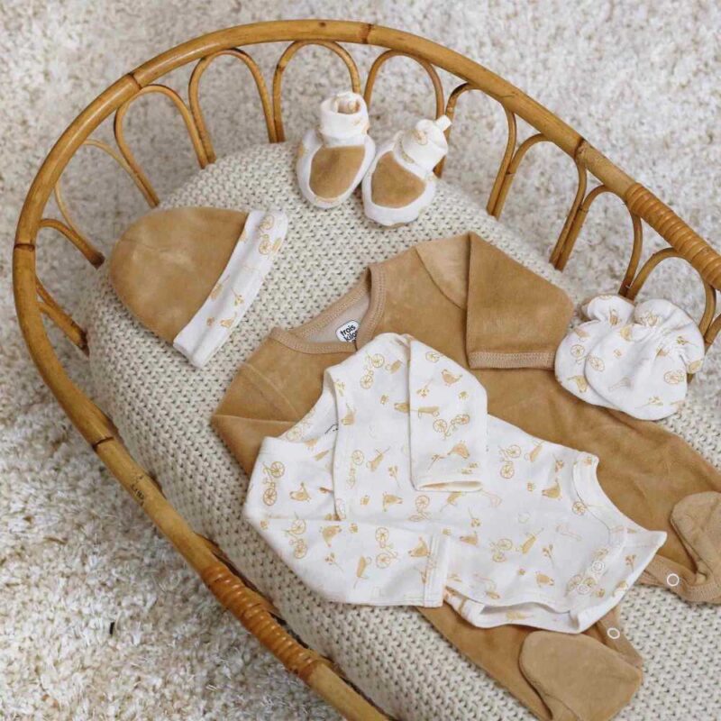 Kit naissance 6 pièces l caramel