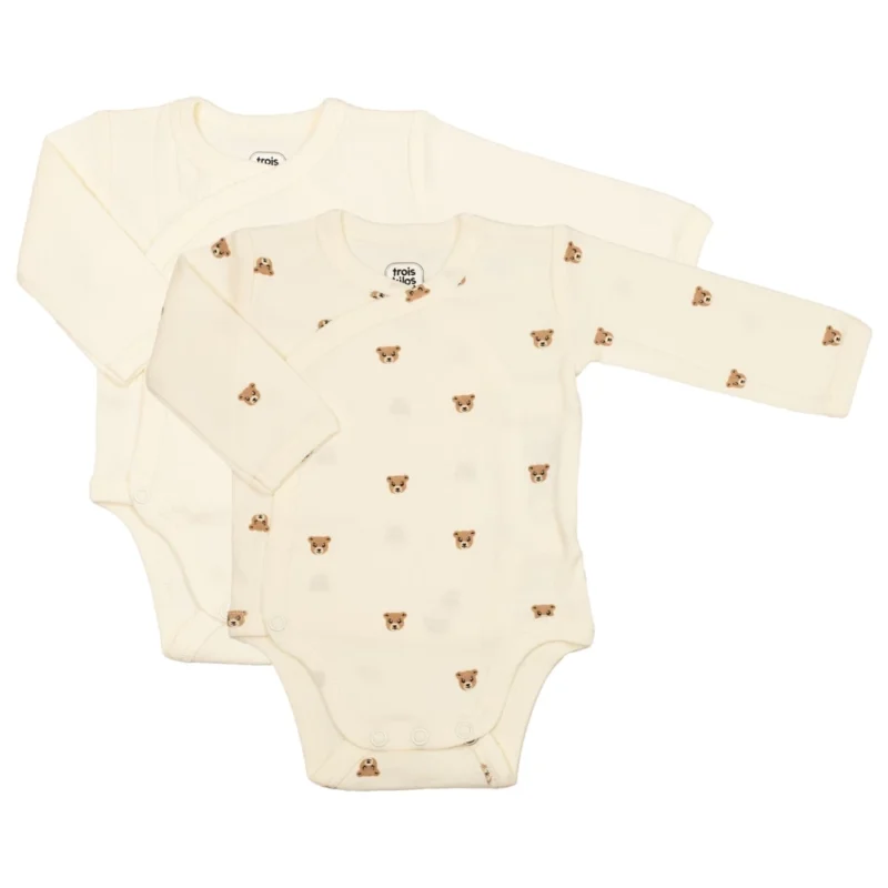Lot de 2 bodies en coton - Ourson