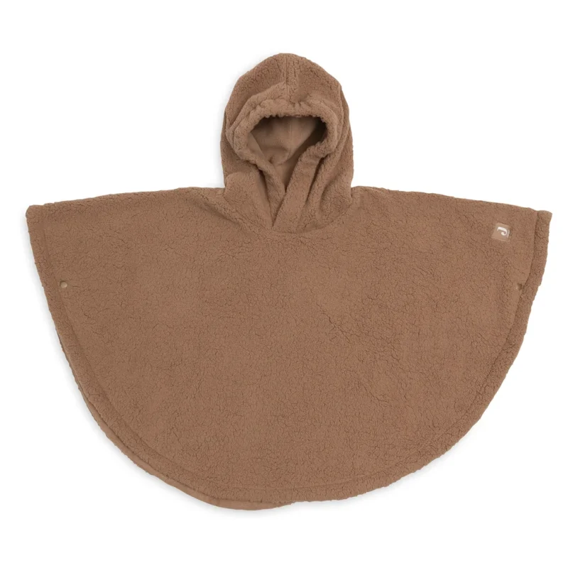 Poncho Teddy Fleece - Dark Hazel
