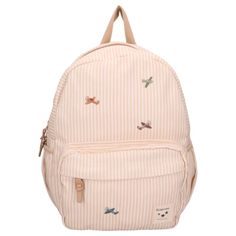 Sac à dos enfant  – Rayures avions beige