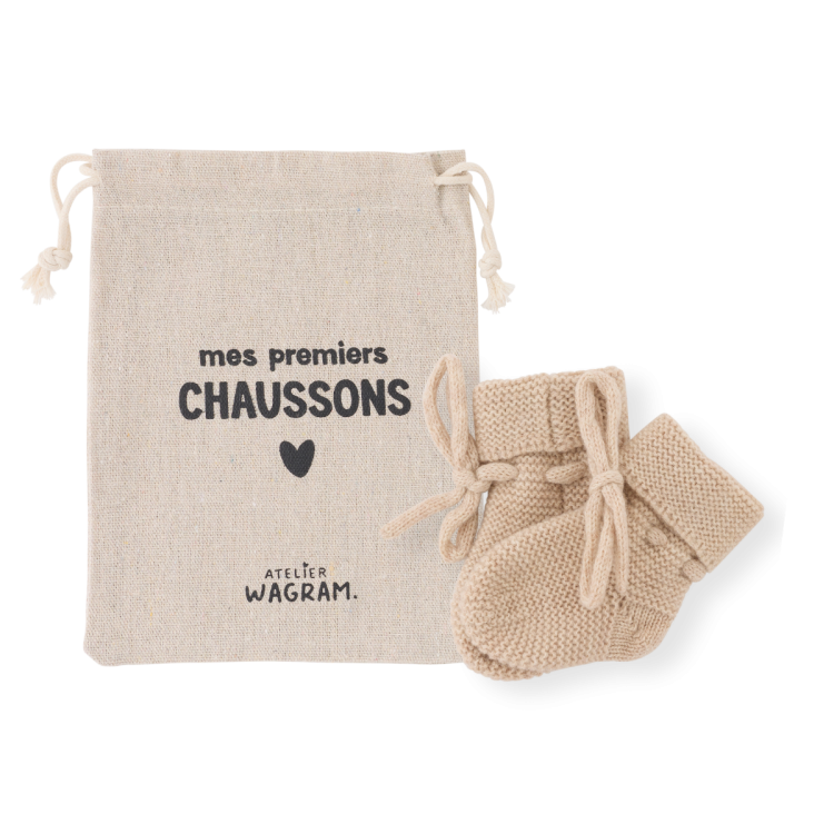 Chaussons tricoté l Sable