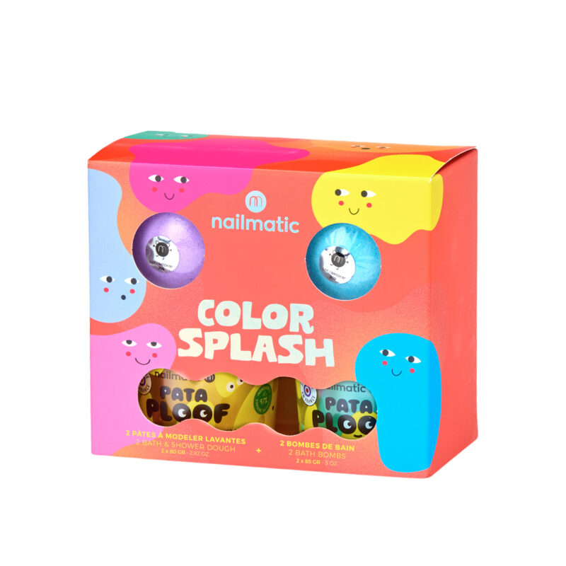 Coffret bain ludique – 2 Pataploof et 2 bombes de bain colorées