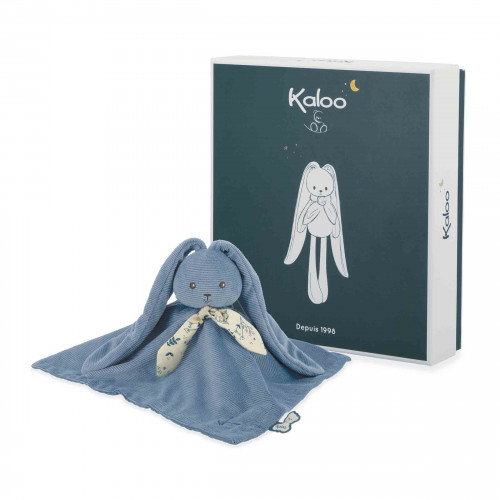 Doudou lapin bleu Horizon l 30 cm