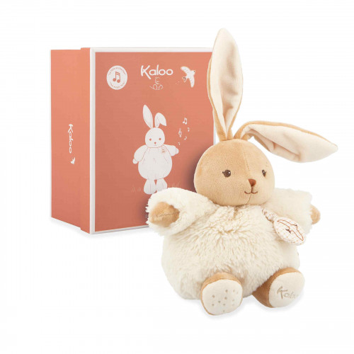 Peluche musicale lapin Patapouf l Crème - 17 cm